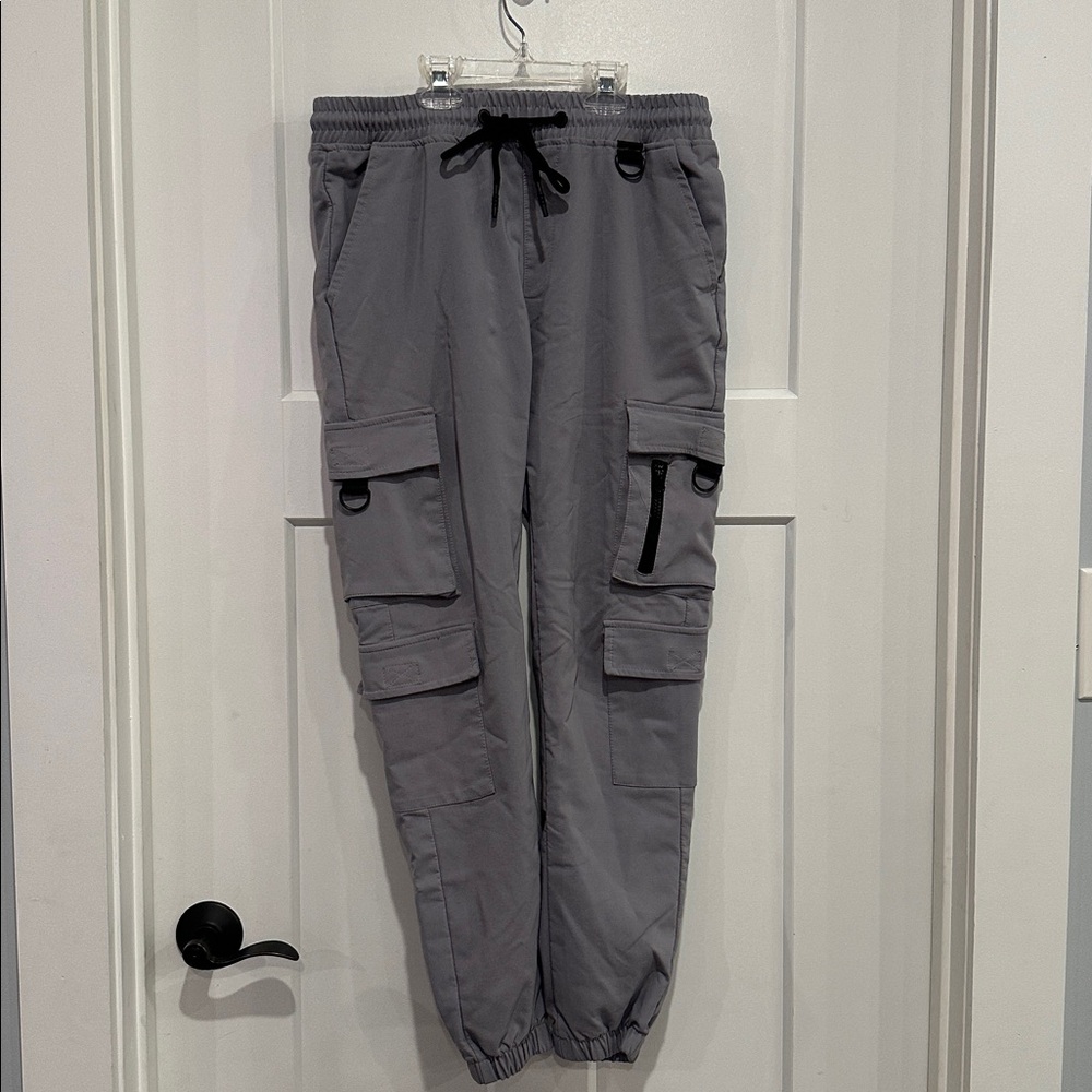 Men's Gray Cargo Sweatpants